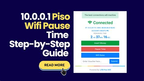 piso wifi pause time|How To Pause Time in LPB PISO WIFI 10.0.0.1 .